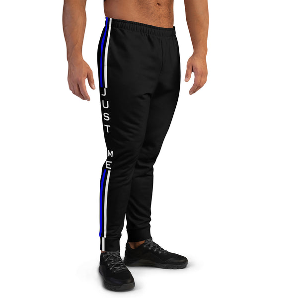 Hoodies4You "Just Me", White Lettering, Black Men's Joggers Pants
