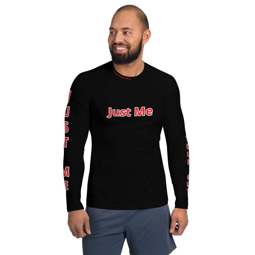 Hoodies4You "Just Me" "Trust Your Gut"- Men's Black Body Glove w/Red Type