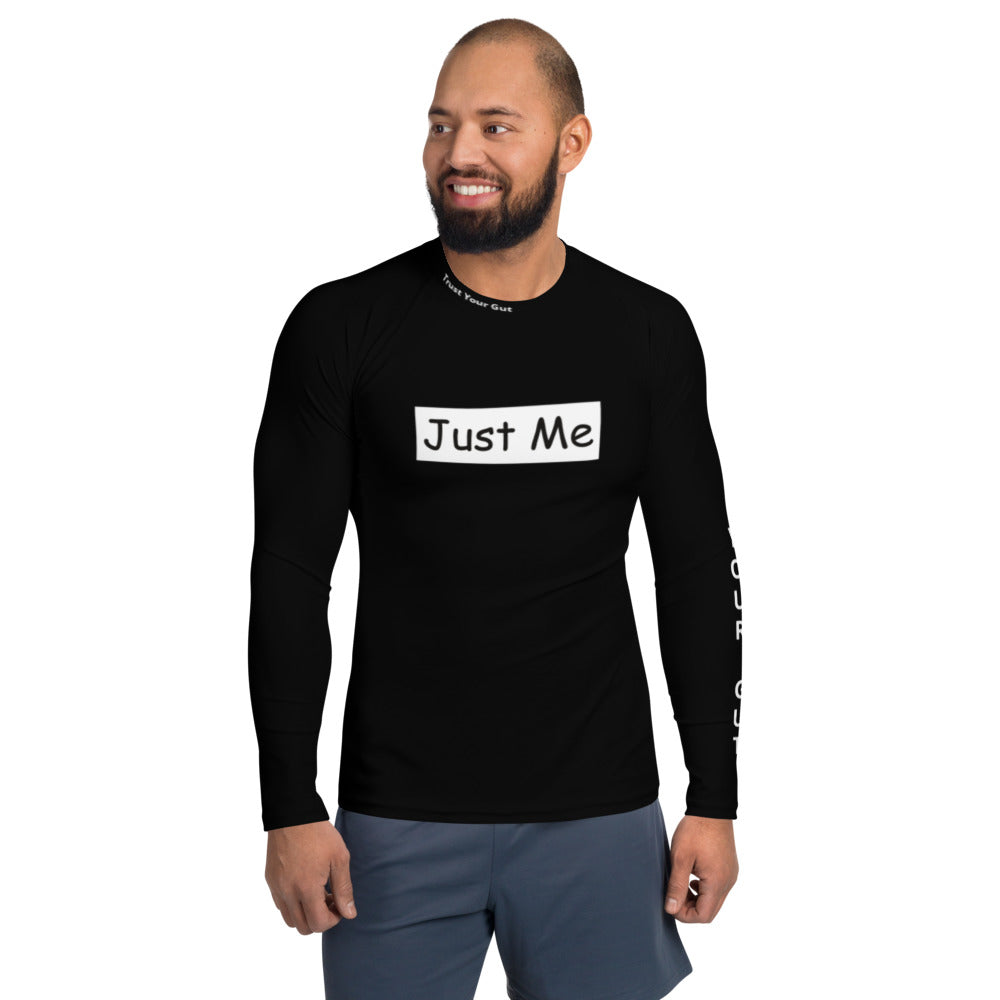 Hoodies4You "Just Me" "Trust Your Gut" White Box Men's Black Body Glove w/White Type