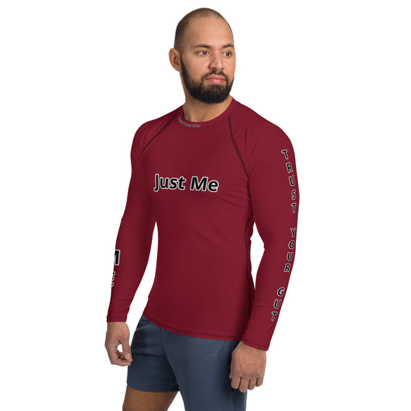 Hoodies4You "Just Me" "Trust Your Gut" Men's Red Body Glove w/Black and White Type