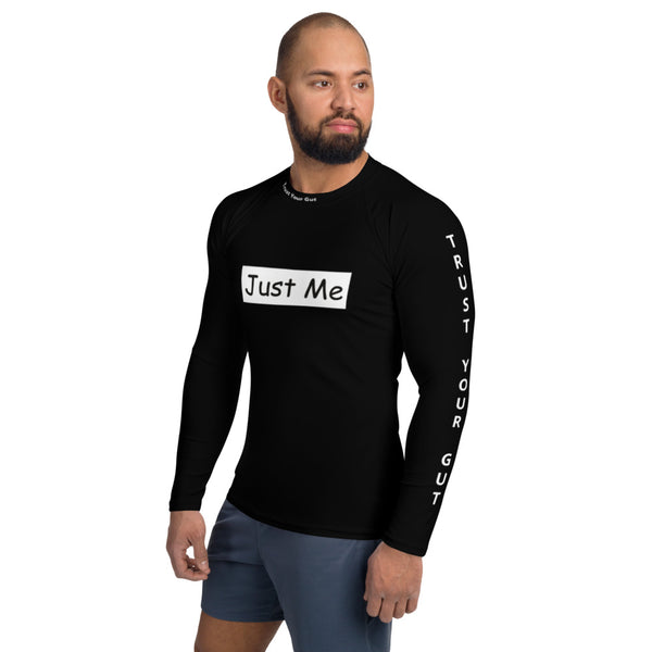 Hoodies4You "Just Me" "Trust Your Gut" White Box Men's Black Body Glove w/White Type