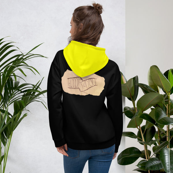 Hoodies4You "Just Me" "Trust Your Gut" Women's Yellow (Back Tag)