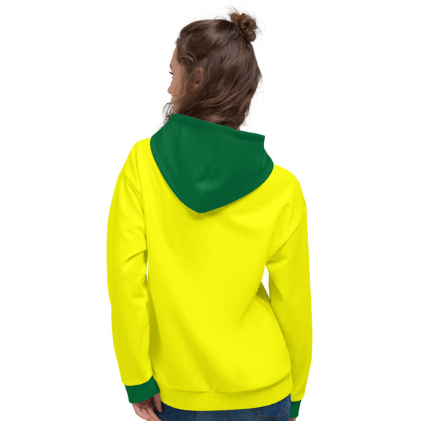 Hoodies4You "Just me" Yellow w/Forest Green Cuffs and Hood