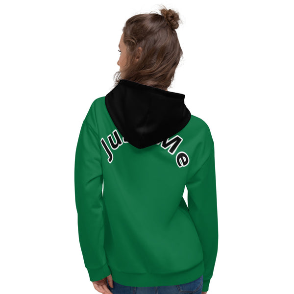 Hoodies4you "Just Me" Forest Green w/Black Hood (Back Just Me) #013
