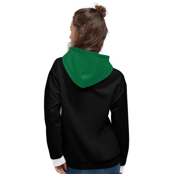 Hoodies4You "Just Me" Black w/White Cuffs and Forest Green Hood (SP)