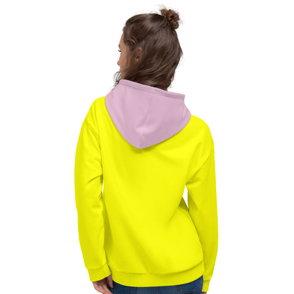 Hoodies4you "Just Me" Yellow w/Bubble Gum Pink Cuffs and Hood