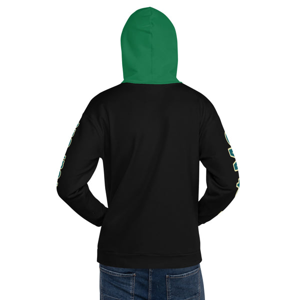 Hoodies4You "Just Me" "Trust Your Gut" Black w/Forest Green Hood