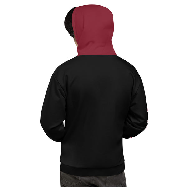 Hoodies4You "Just Me" "Trust Your Gut" Black w/Ruby Red Hood