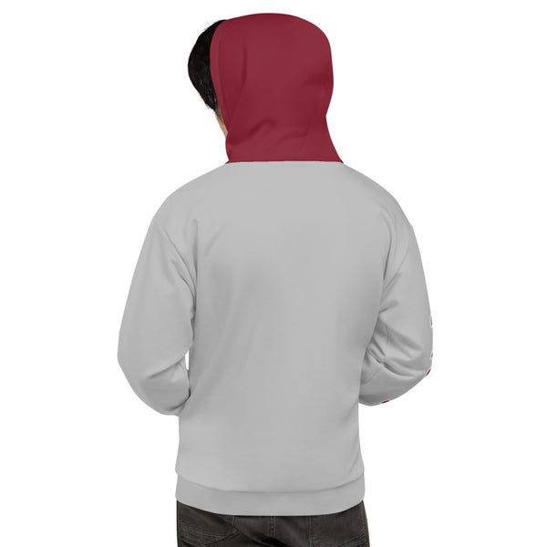 Hoodies4You "Just Me" "Trust Your Gut" Grey w/Ruby Red Hood