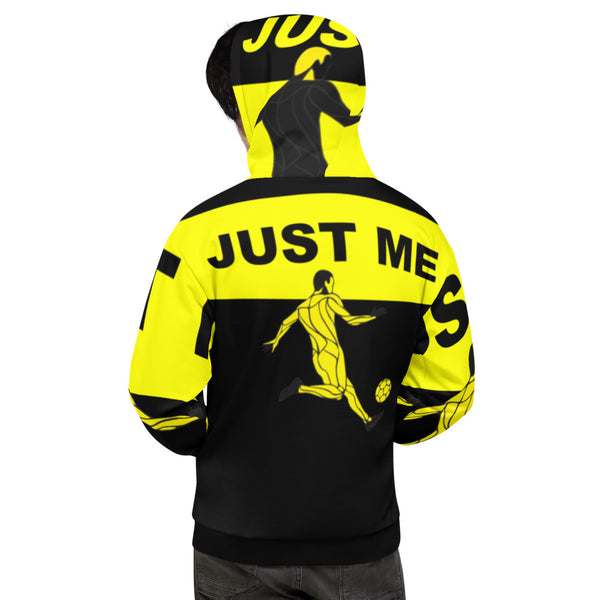 Hoodies4You "Just Me" Soccer Black w/Yellow & Black Hood (Back Soccer)