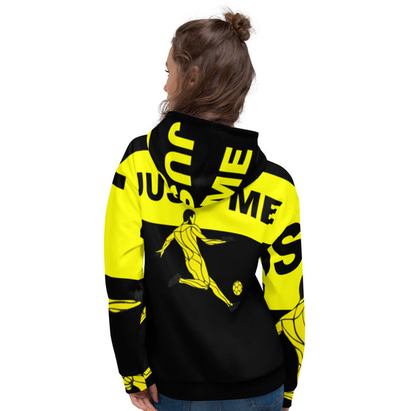 Hoodies4You "Just Me" Soccer Black w/Yellow Hood