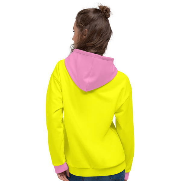 Hoodies4you "Just Me" Yellow w/Bubble Gum Pink Cuffs and Hood