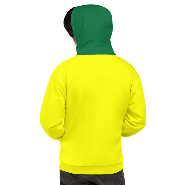 Hoodies4you "Just Me" Yellow w/Forest Green Cuffs and Hood