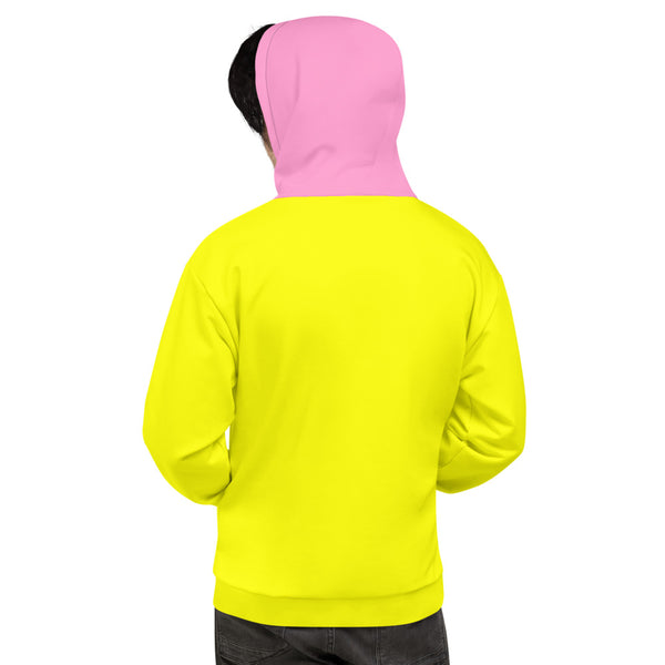 Hoodies4you "Just Me" Yellow w/Bubble Gum Pink Cuffs and Hood