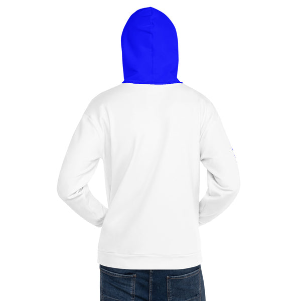 Hoodies4You "Just Me" "Trust Your Gut" White w/Blue Letter and Hood