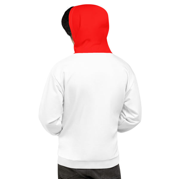 Hoodies4You "Just Me" "Trust Your Gut" White w/Red Letters and Red Hood