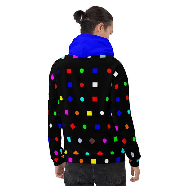Hoodies4You  "Just Me" Men's Colorful Shapes w/Blue Hood