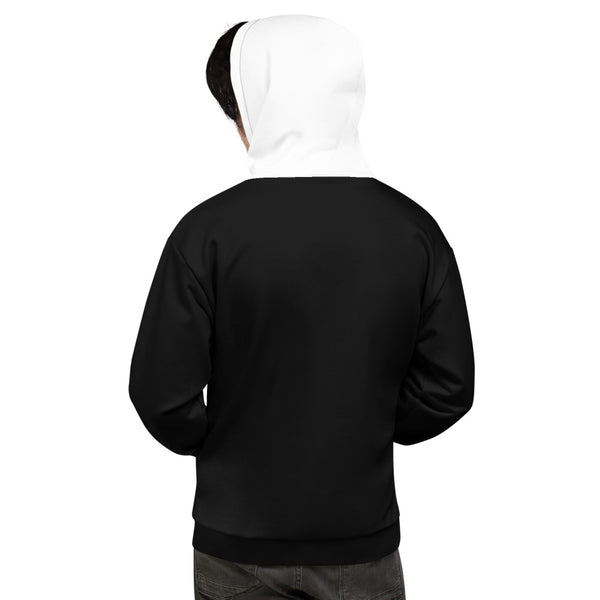 Hoodies4you "Just Me" "Trust Your Gut" Black w/White Cuffs and Hood