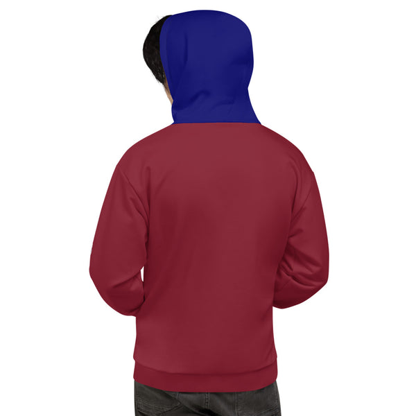 Hoodies4you "Just Me" "Trust Your Gut" Ruby Red w/Blue Hood