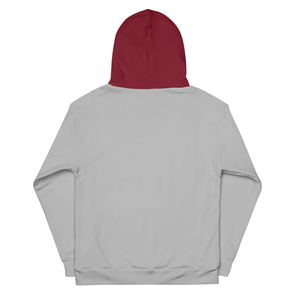 Hoodies4You "Just Me" "Trust Your Gut" Grey w/Burgundy Letters and Hood