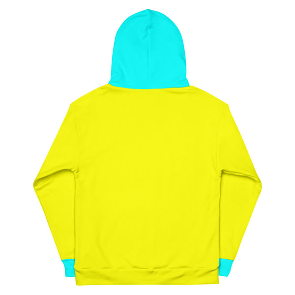Hoodies4You "Just Me" Yellow w/Aqua Blue Cuffs and Hood
