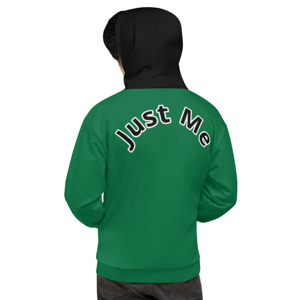 Hoodies4You "Just Me" Forest Green w/Black Hood (Back Just Me) #013