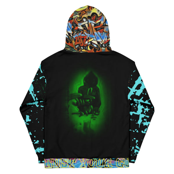 Hoodies4You "Just Me" "Trust Your Gut" Graffiti Hood copy