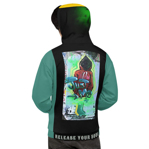 Hoodies4You "RELEASE YOU SOUL" Black & Green w/Black hood