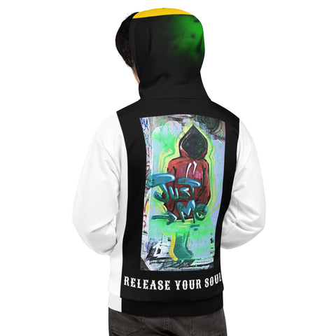 Hoodies4You "Release Your Soul" Black & White w/Black Hood