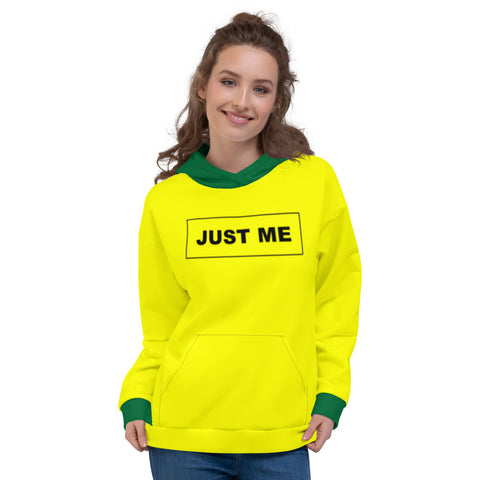 Hoodies4You "Just me" Yellow w/Forest Green Cuffs and Hood