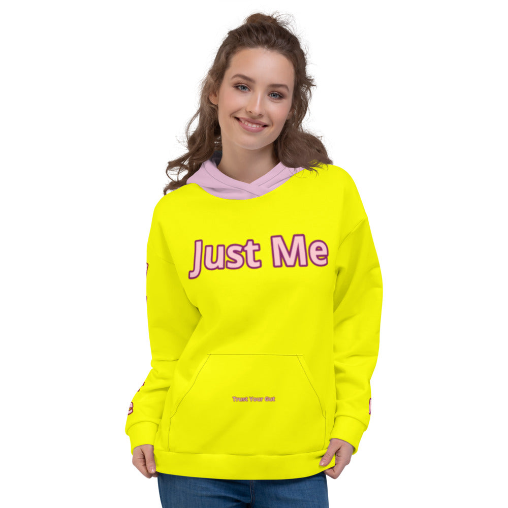 Hoodies4you "Just Me" Yellow w/Bubble Gum Pink Cuffs and Hood