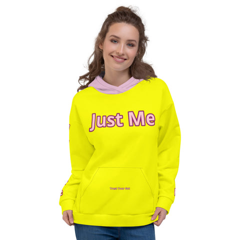 Hoodies4you "Just Me" Yellow w/Bubble Gum Pink Cuffs and Hood