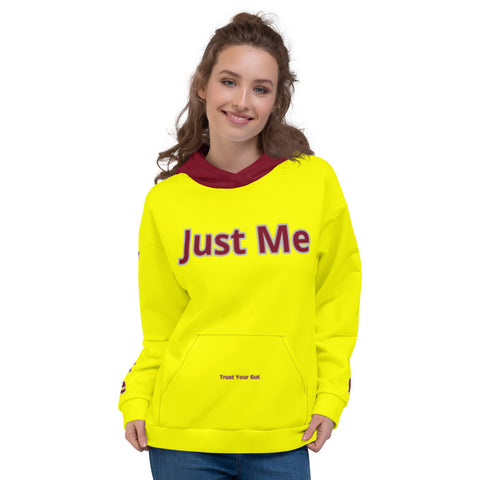 Hoodies4you "Just Me" "Trust Your Gut" Women's w/Ruby Red Hood