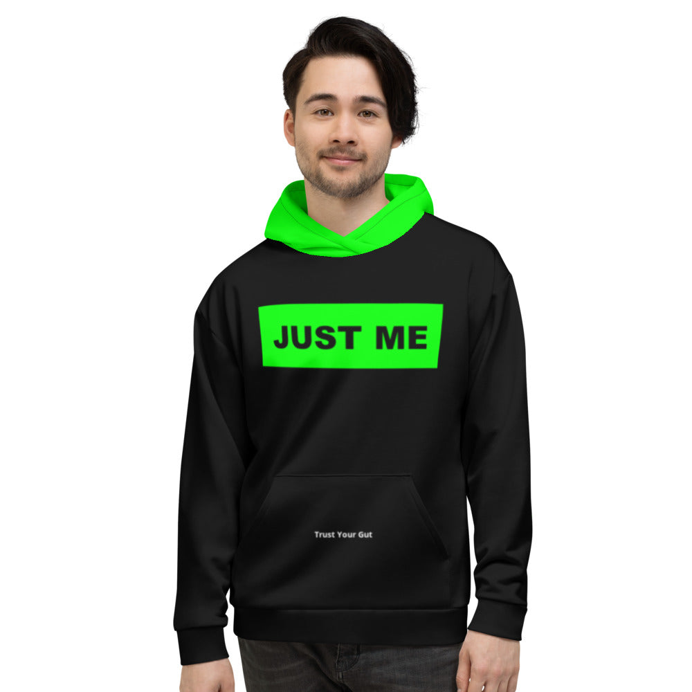 Hoodies4you "Just Me"  Black w/Green Hood