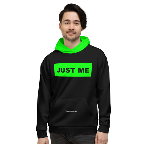 Hoodies4you "Just Me"  Black w/Green Hood