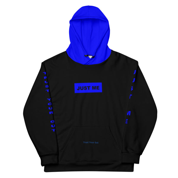Hoodies4you "Just Me" Trust Your Gut" Black w/Blue Hood