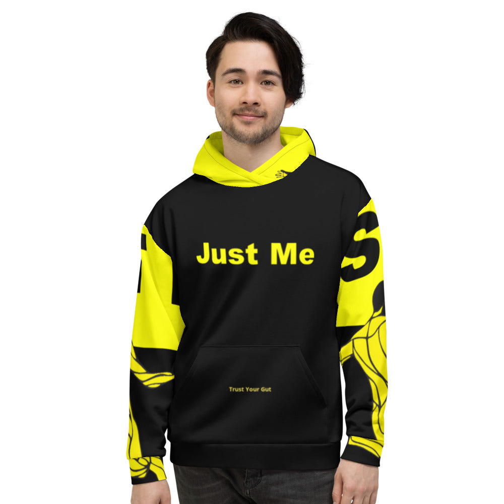Hoodies4You "Just Me" Soccer Black w/Yellow & Black Hood (Back Soccer)
