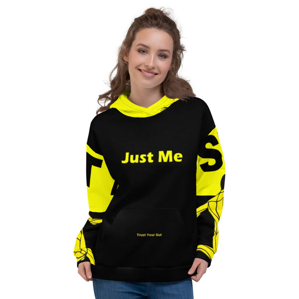 Hoodies4You "Just Me" Soccer Black w/Yellow Hood