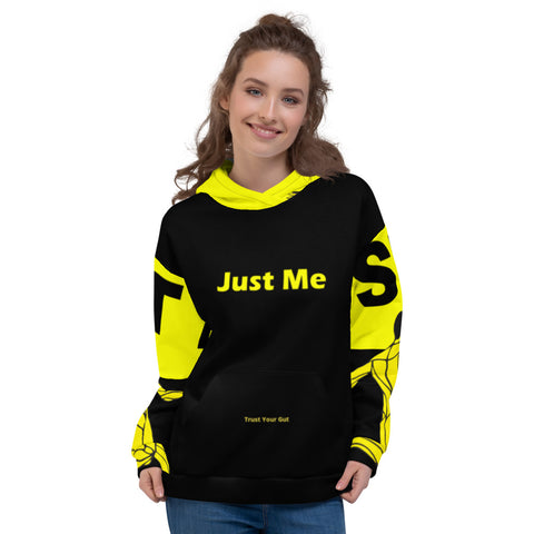 Hoodies4You "Just Me" Soccer Black w/Yellow Hood