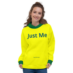 Hoodies4you "Just Me" Yellow w/Forest Green Cuffs and Hood
