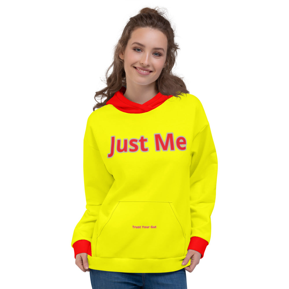 Hoodies4you "Just Me" Yellow w/Red Cuffs and Hood