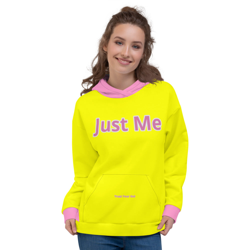 Hoodies4you "Just Me" Yellow w/Bubble Gum Pink Cuffs and Hood