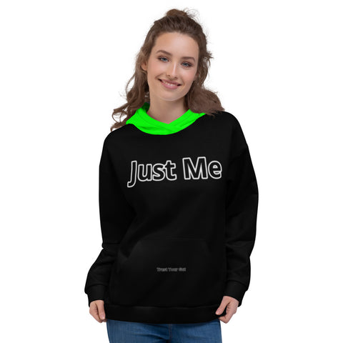 Hoodies4you "Just Me" Black w/Neon Green Hood