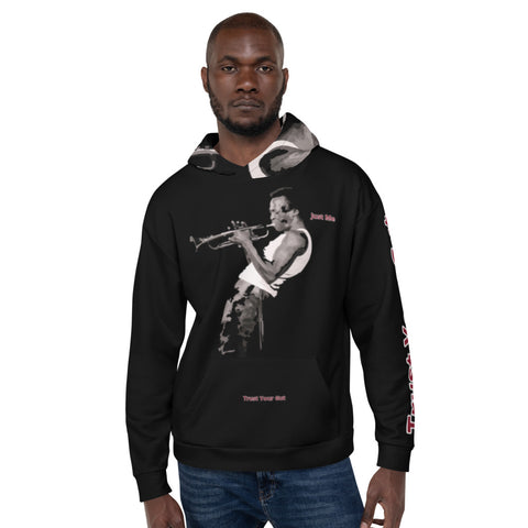 Hoodies4you "Just Me" "Trust Your Gut" Miles Davis Black w/ Black Hood