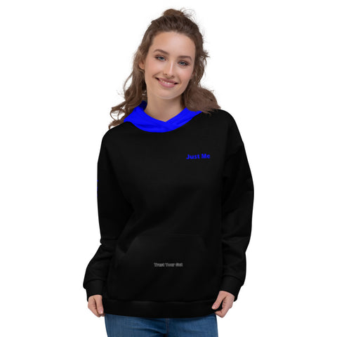 Hoodies4You "Just Me" "Trust Your Gut" Black w/Blue Hoodie (SP)
