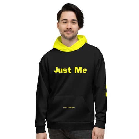 Hoodies4You "Just Me"  Men's Soccer Black w/Yellow Hood