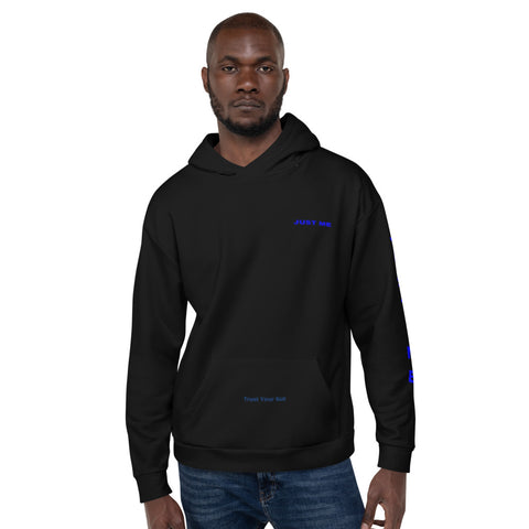Hoodies4You "Just Me", "Trust Your Gut" Black w/Blue Letter