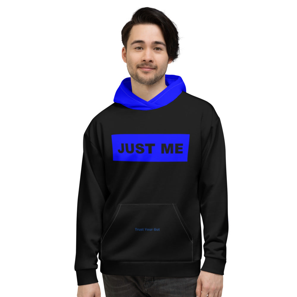 Hoodies4You "Just Me" "Trust Your Gut" Black w/Blue Hood