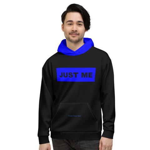 Hoodies4You "Just Me" "Trust Your Gut" Black w/Blue Hood
