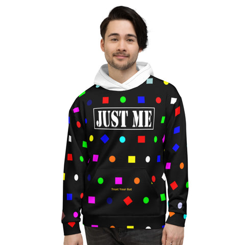 Hoodies4You  "Just Me" Colorful Shapes w/White Hood